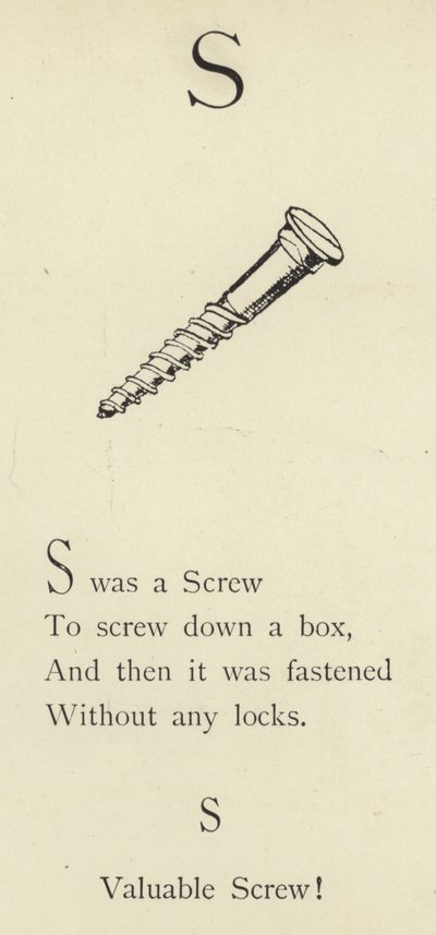 文字S 作： Edward Lear